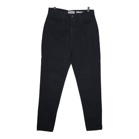 American Apparel Womens Black The High Waisted Denim Jeans Size 31 - Picture 1 of 10